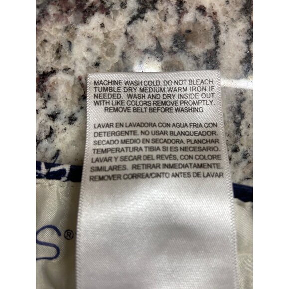 Dockers Womens Anchor Print Shorts 14 Navy Blue Nautical Summer Beach Preppy - Picture 4 of 8